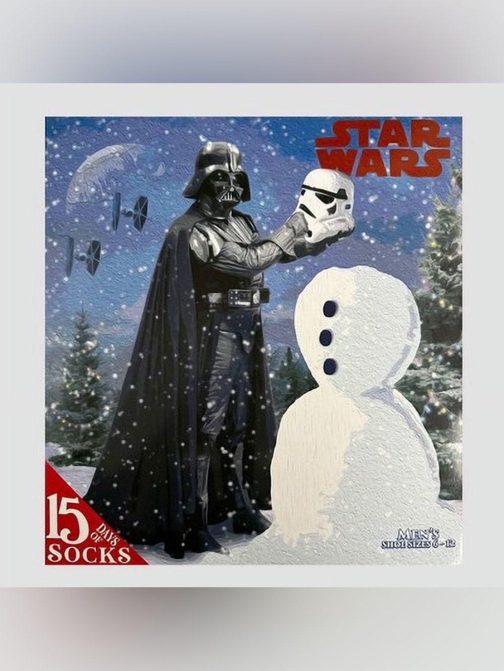 Star Wars 15 Days of Socks Advent Calendar for men-NWT